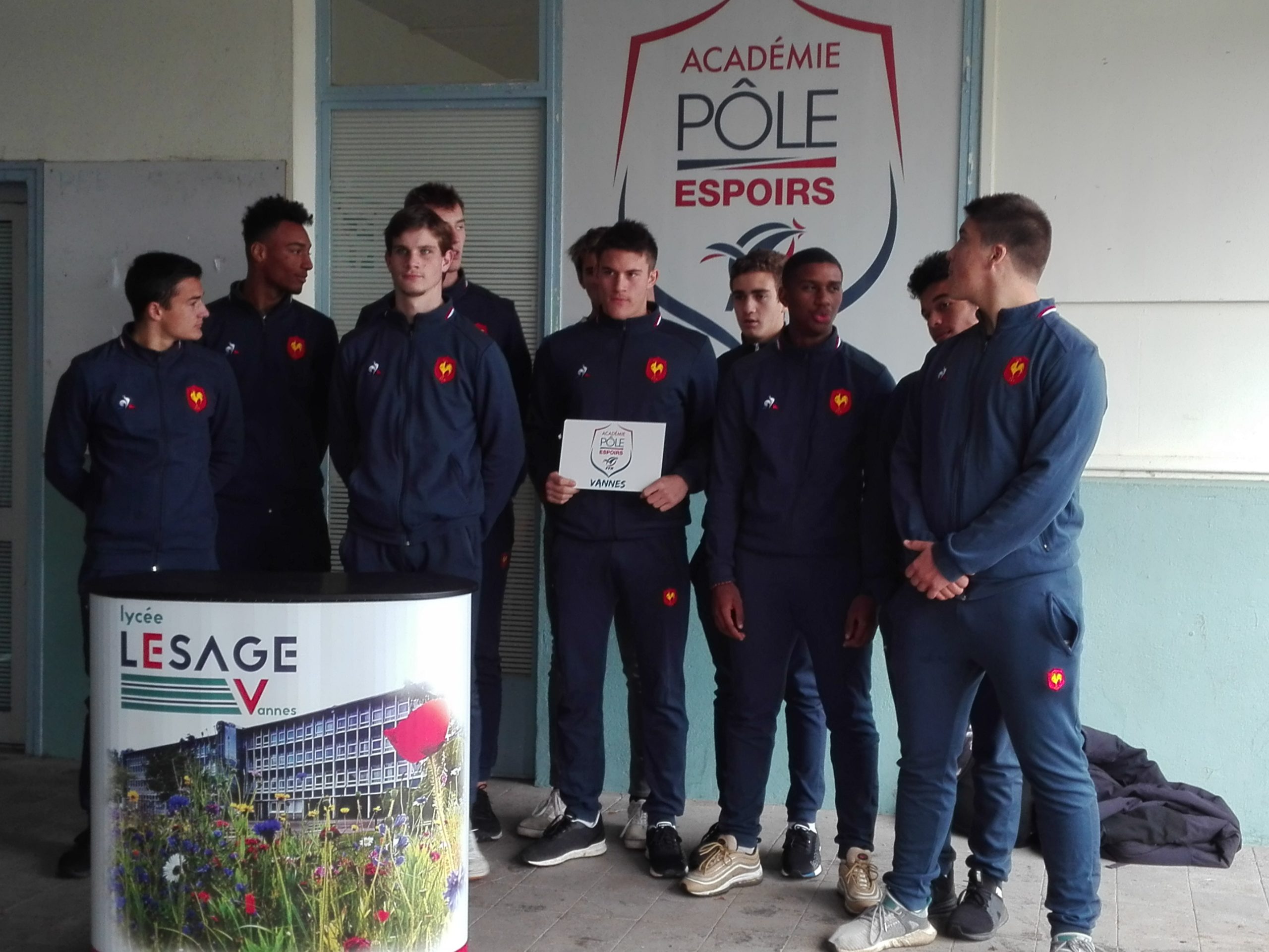 Pôle Espoir Rugby Lycée LESAGE Vannes Morbihan Bretagne