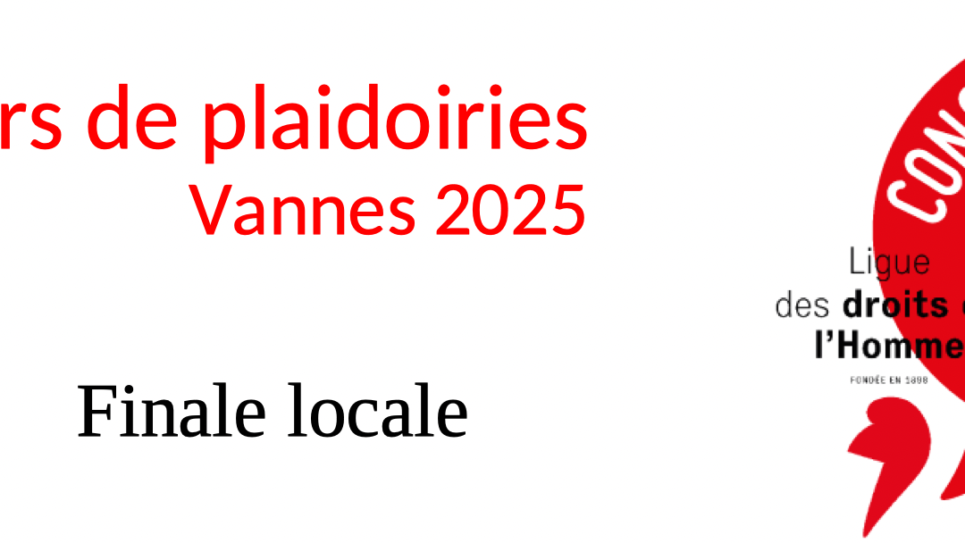 Finale locale du concours de Plaidorie